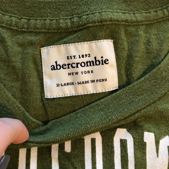 Vintage Abercrombie&Fitch Olive T Shirt - Picture 2 of 2
